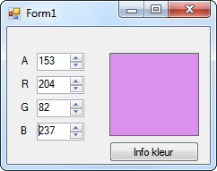 voorbeeld toepassing kleuren