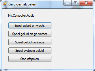 toepassing Audio object